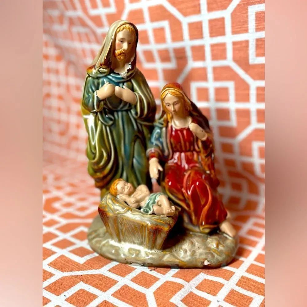 ☃️❄️☃️ Nativity Scene Holy Family Joseph, Mary & Baby Jesus EPC